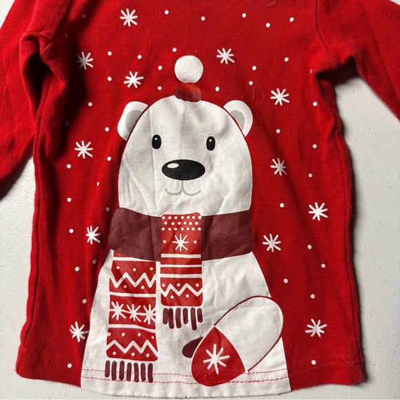 Red Polar Bear Kids Holiday Pajamas - Picture 2 of 7